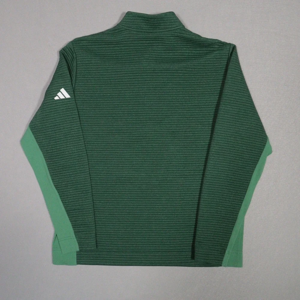 Adidas Quarter Zip Pullover Textured Performance Golf Green Men XL NWOT